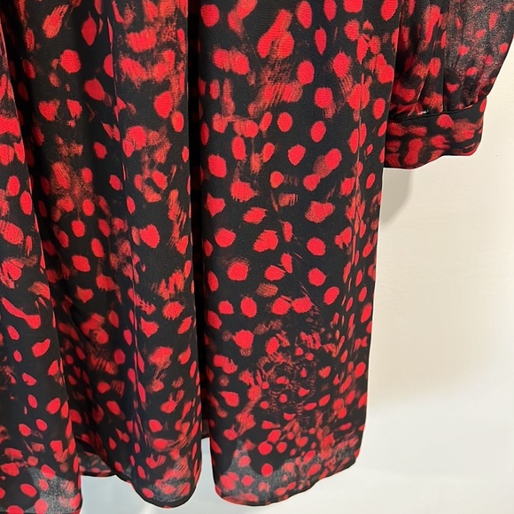 Michael Kors - 6, red/black animal print dress - Picture 6 of 11